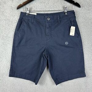 Aeropostale Shorts Mens 28 Navy Blue Stretch Classic Chino Flat Front Casual New